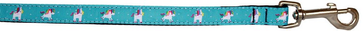 Blue Unicorn Nylon Pet Leash 5/8in by 4ft